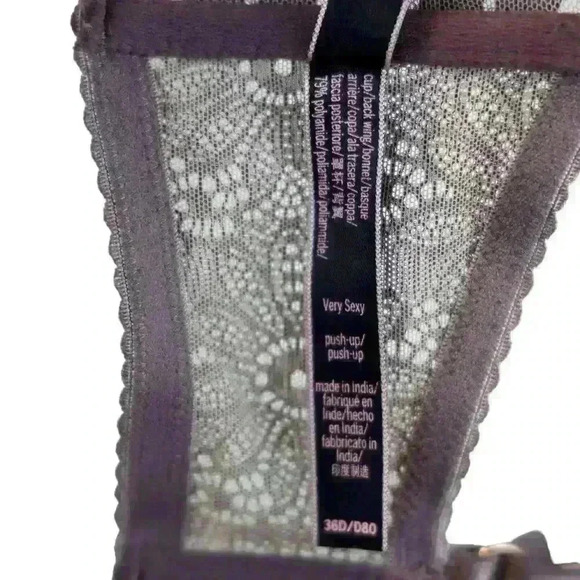 Victoria's Secret Taupe Mauve Very Sexy Push Up Bra Size 36D D80 - Picture 4 of 6